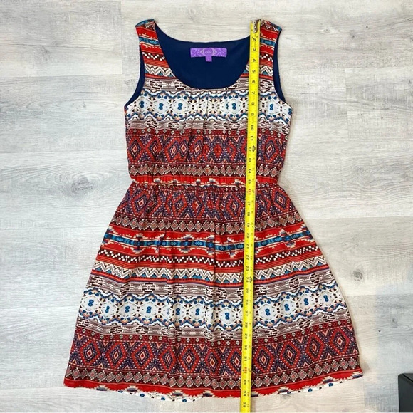 Jolie Boho Aztec Print Summer Dress Size 6 - Picture 10 of 17
